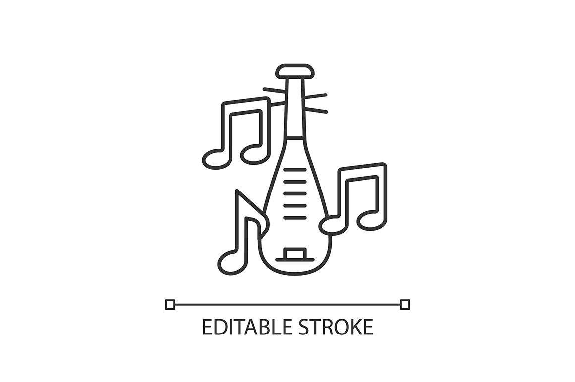 Singapore national symbols linear icons set for dark and light mode