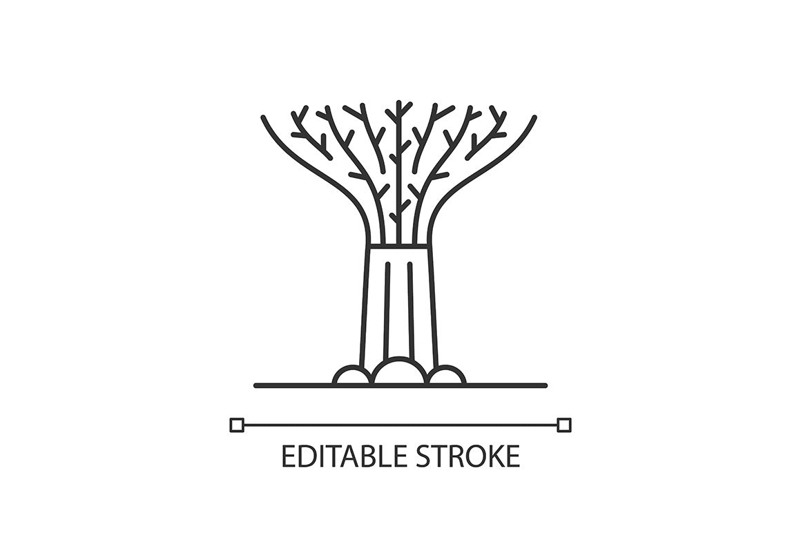Singapore national symbols linear icons set for dark and light mode