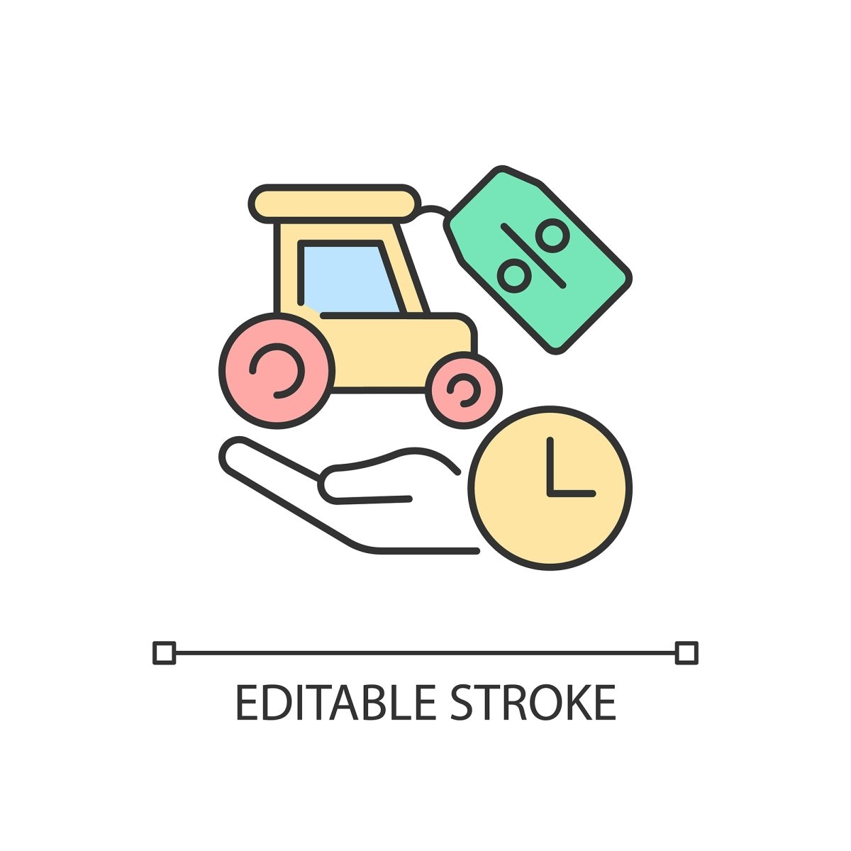 Small business incentives RGB color icons set
