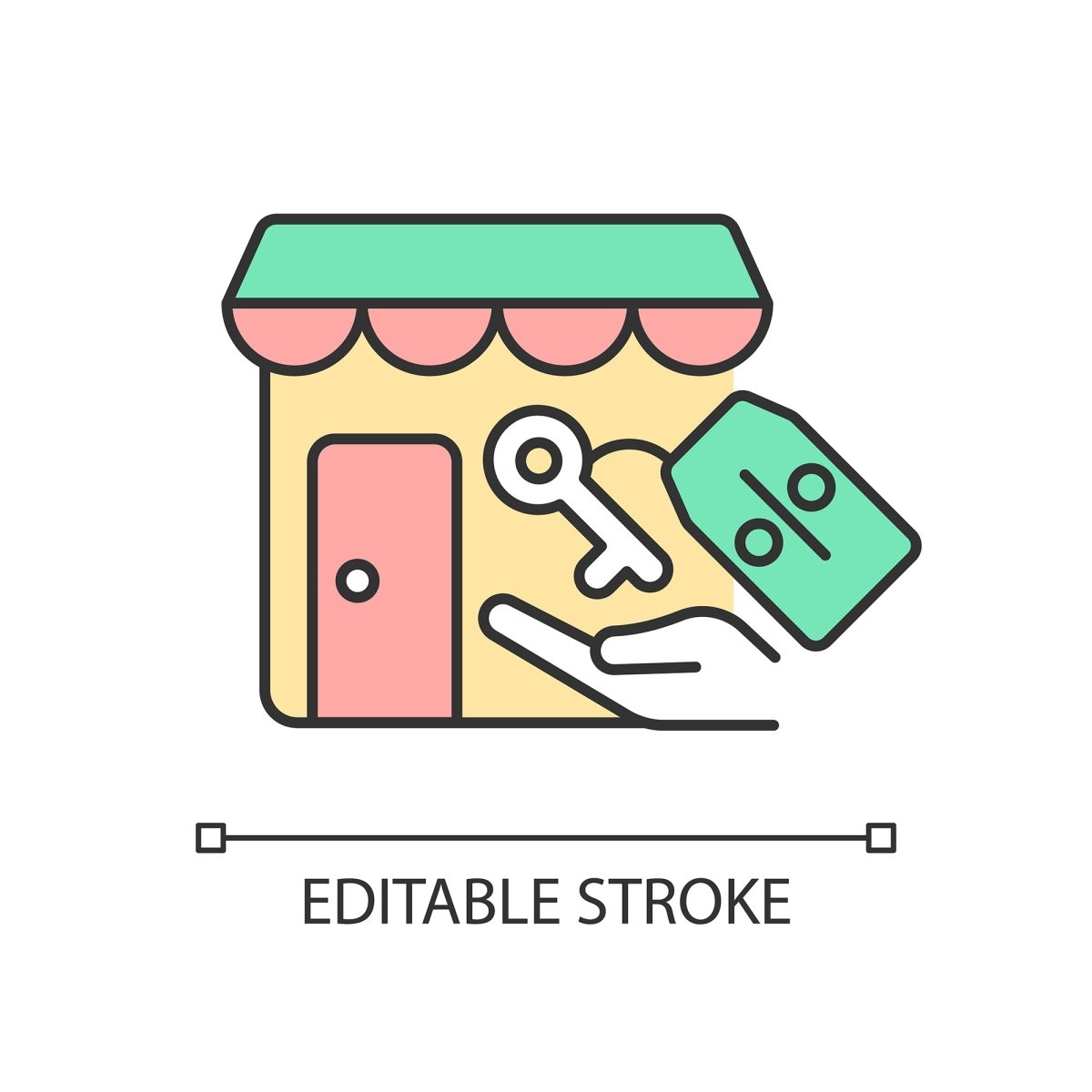 Small business incentives RGB color icons set