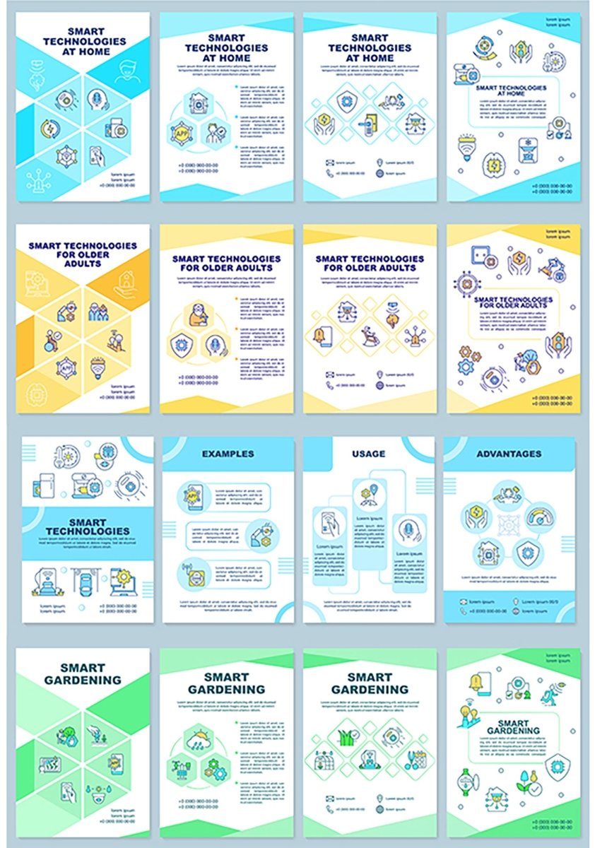 Smart technologies brochure template set