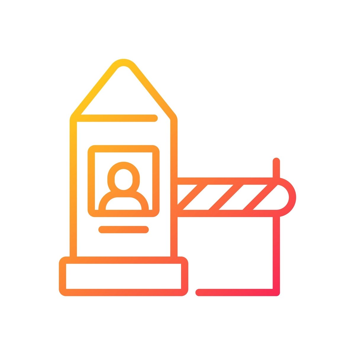 Smuggling gradient linear vector icons set