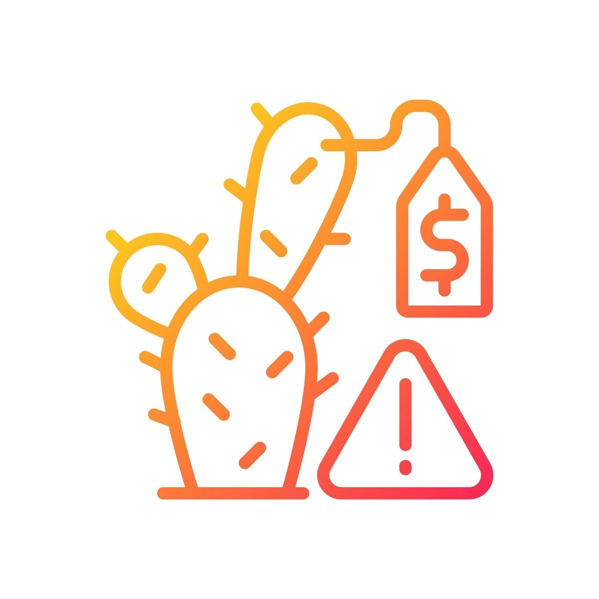 Smuggling gradient linear vector icons set