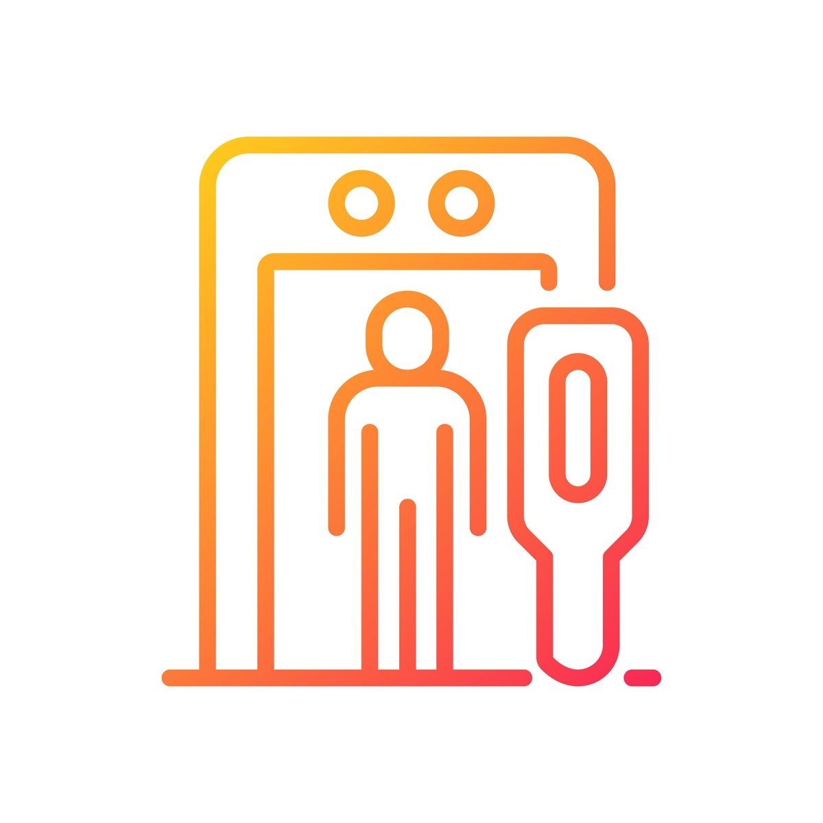 Smuggling gradient linear vector icons set