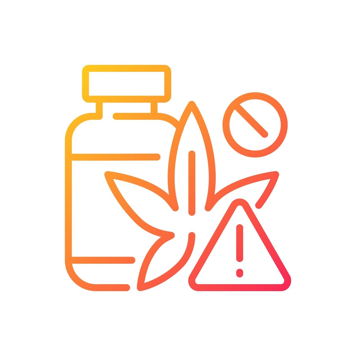 Smuggling gradient linear vector icons set
