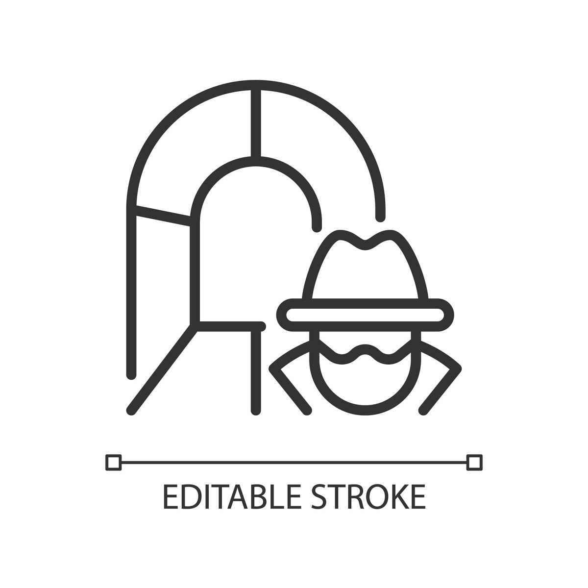 Smuggling linear icons set for dark and light mode