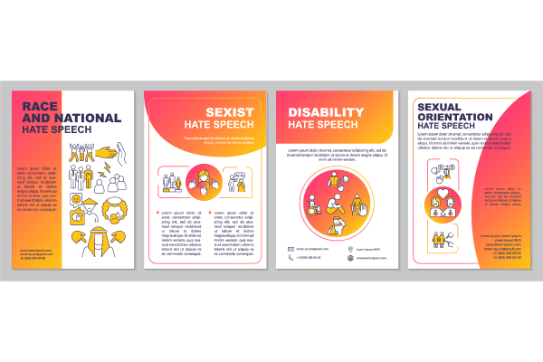 Social media accountability brochure templates bundle