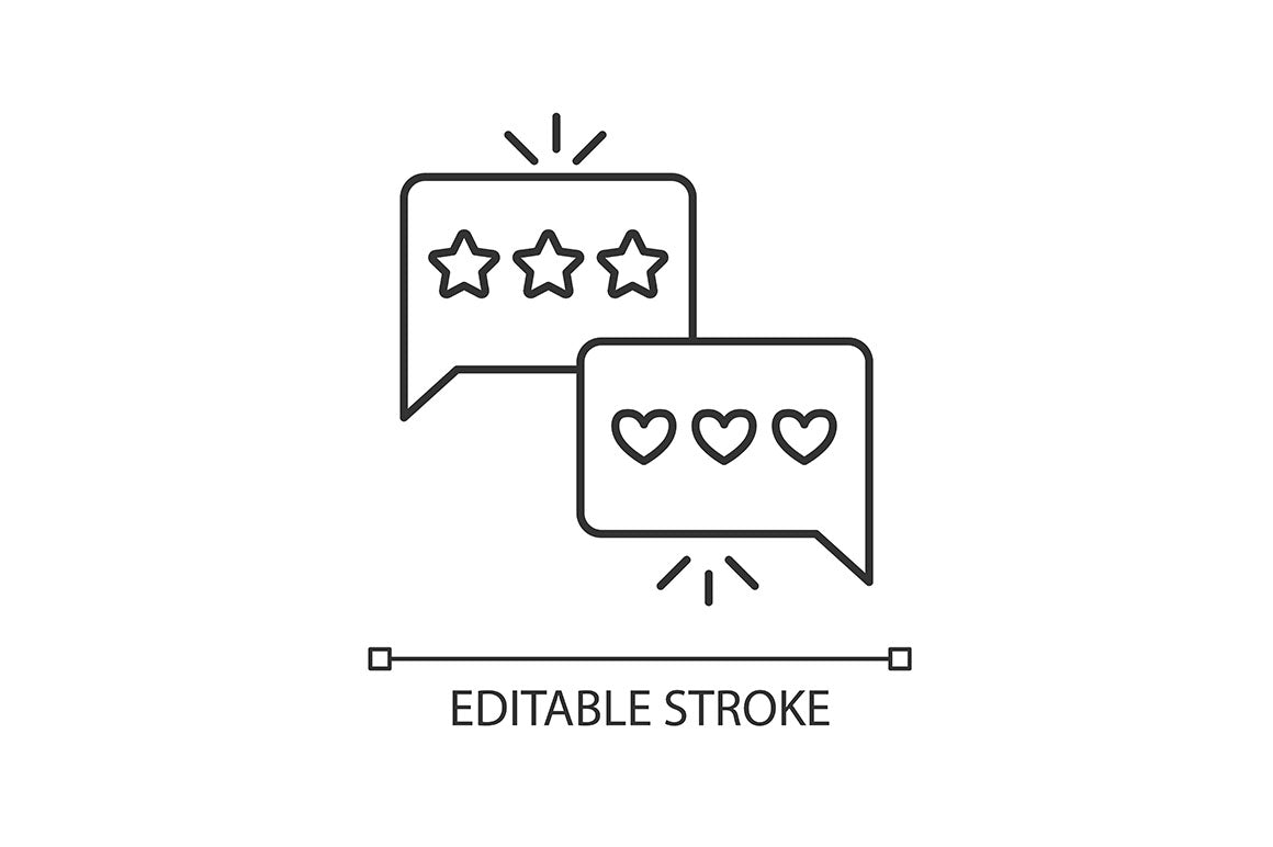 Social media story pixel perfect linear icons set