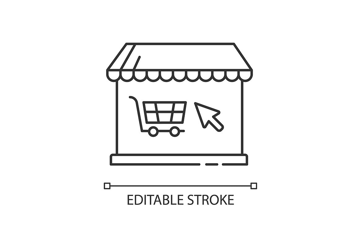 Social media story pixel perfect linear icons set
