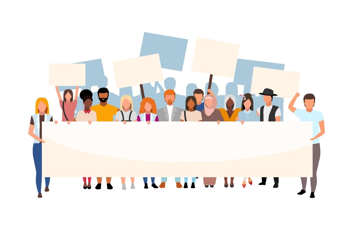 Social protest vector illustration bundle