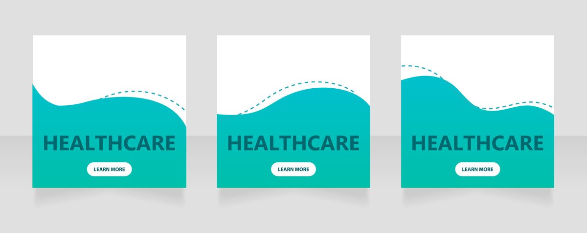 Сommunication webinar web banner design template set