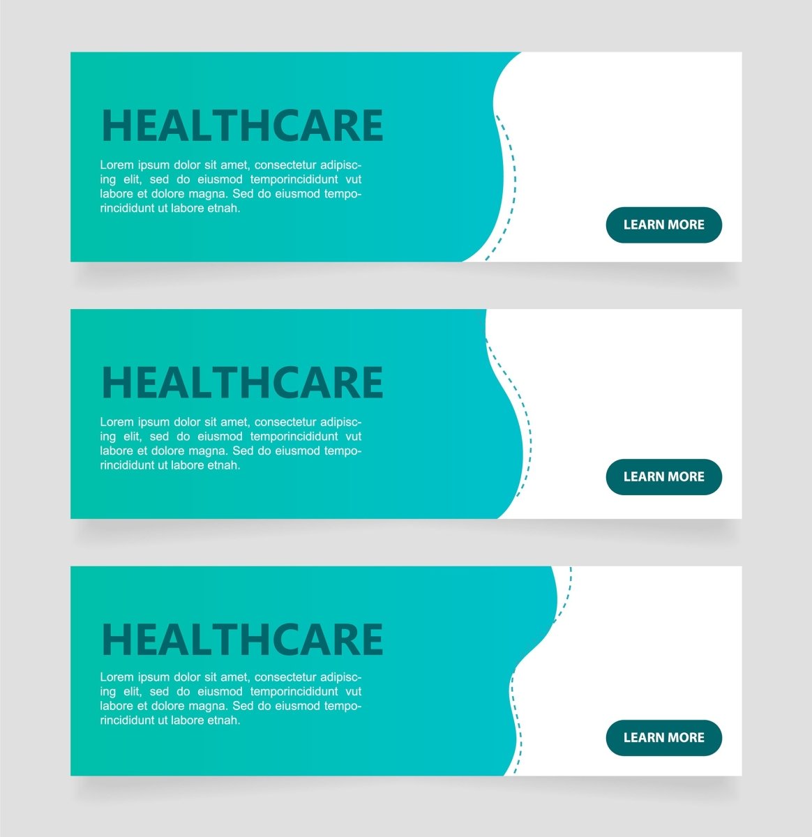 Сommunication webinar web banner design template set