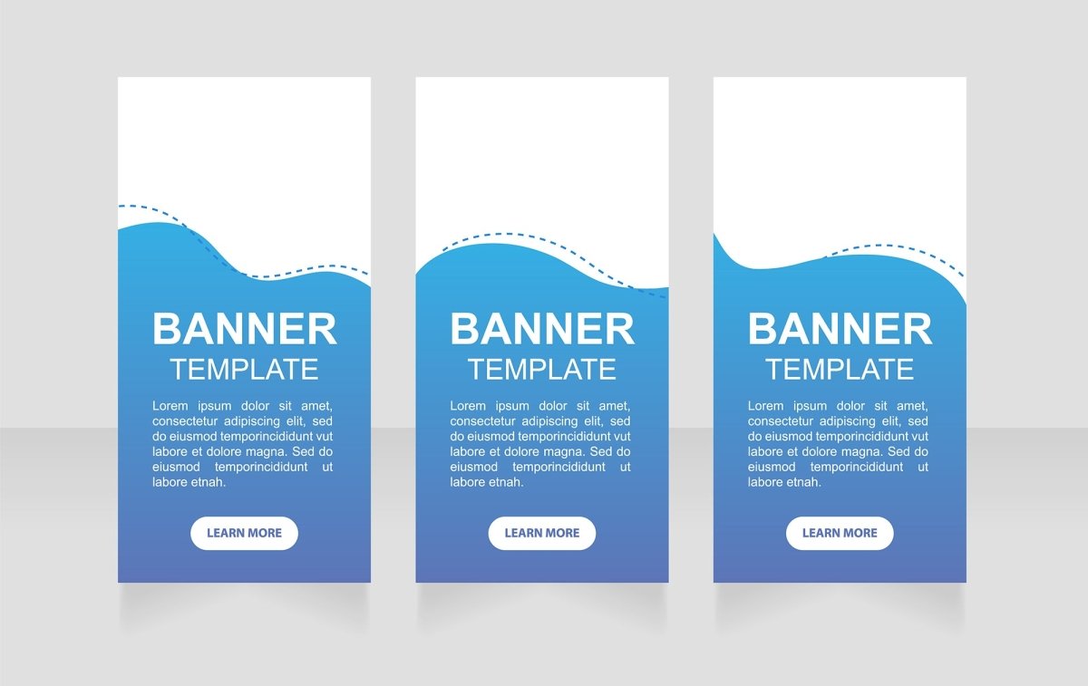 Сommunication webinar web banner design template set