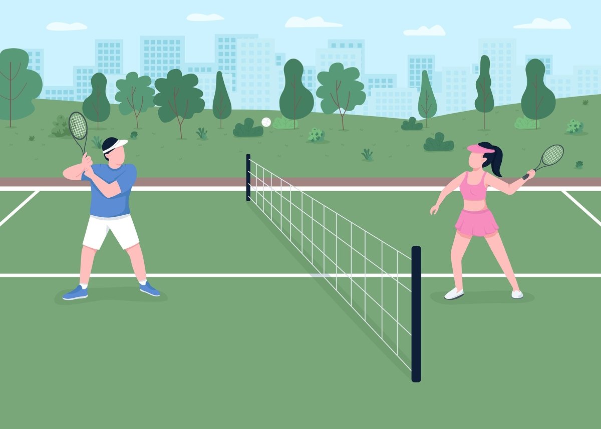 Space for sport flat color vector illustration bundle