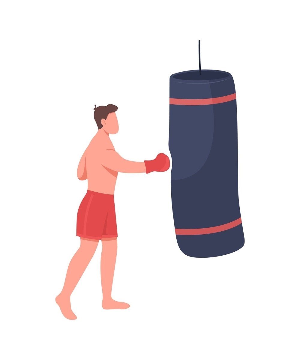 Space for sport flat color vector illustration bundle