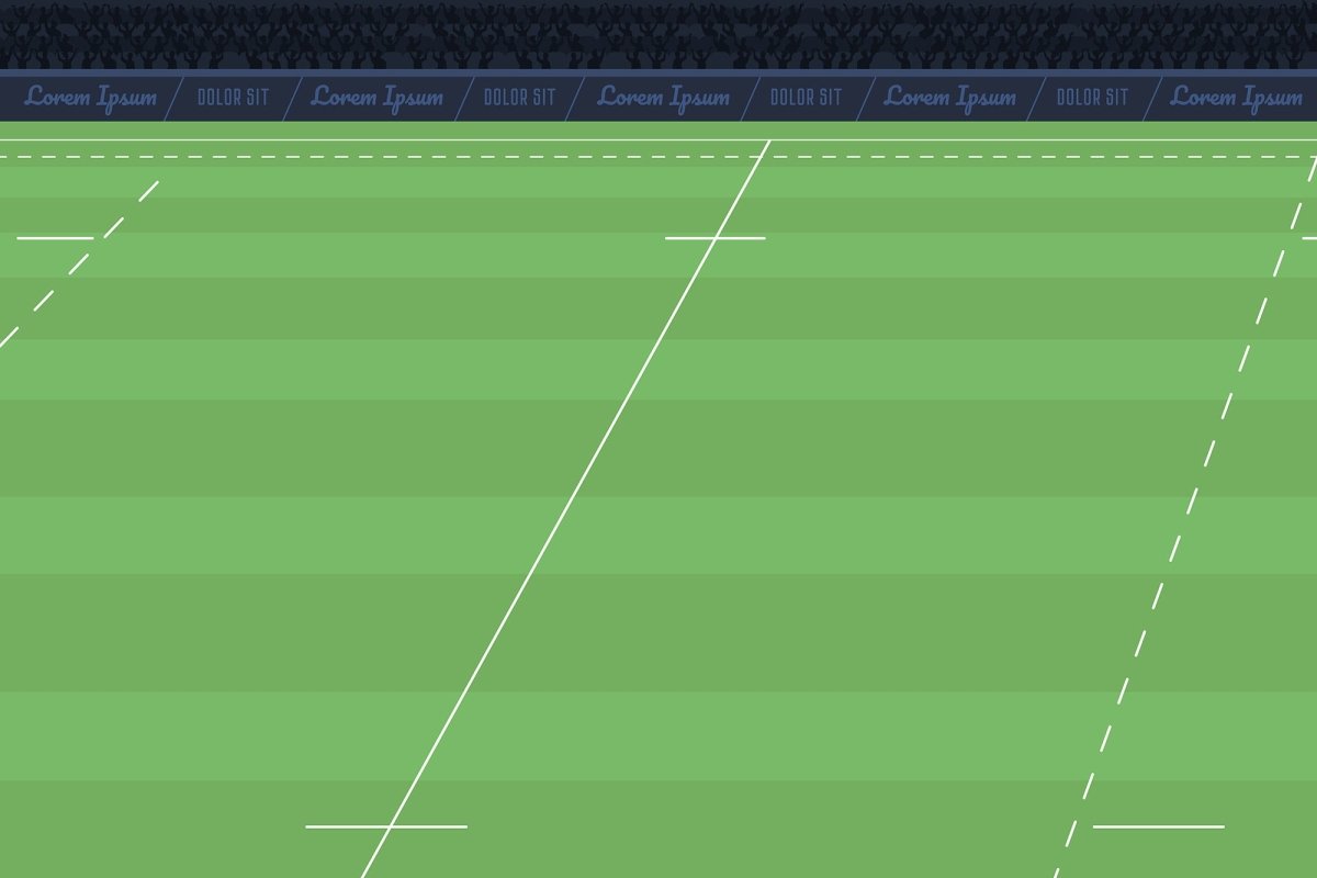 Space for sport flat color vector illustration bundle