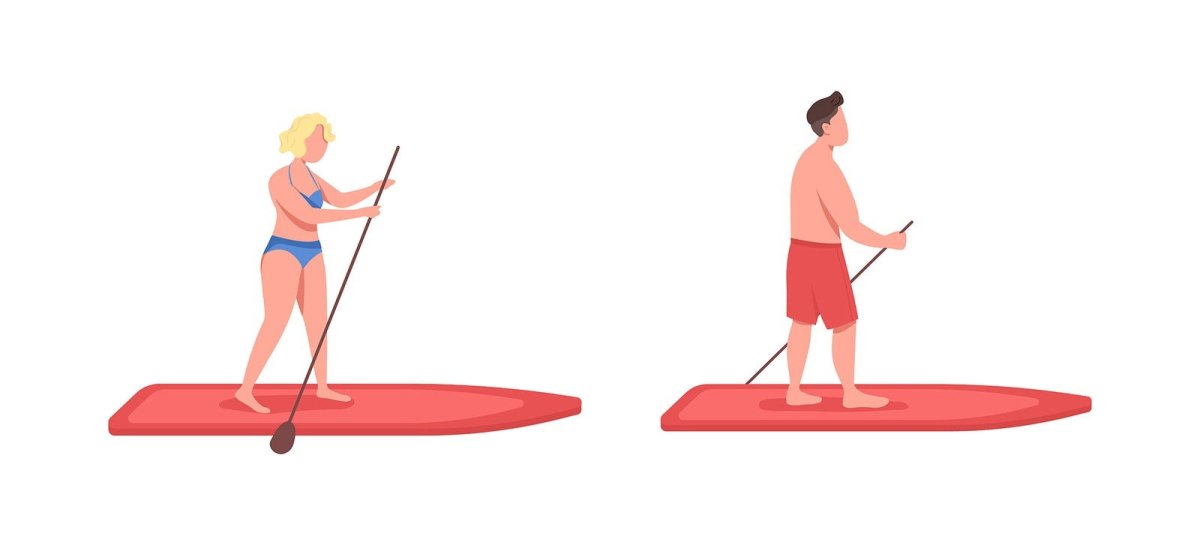 Space for sport flat color vector illustration bundle