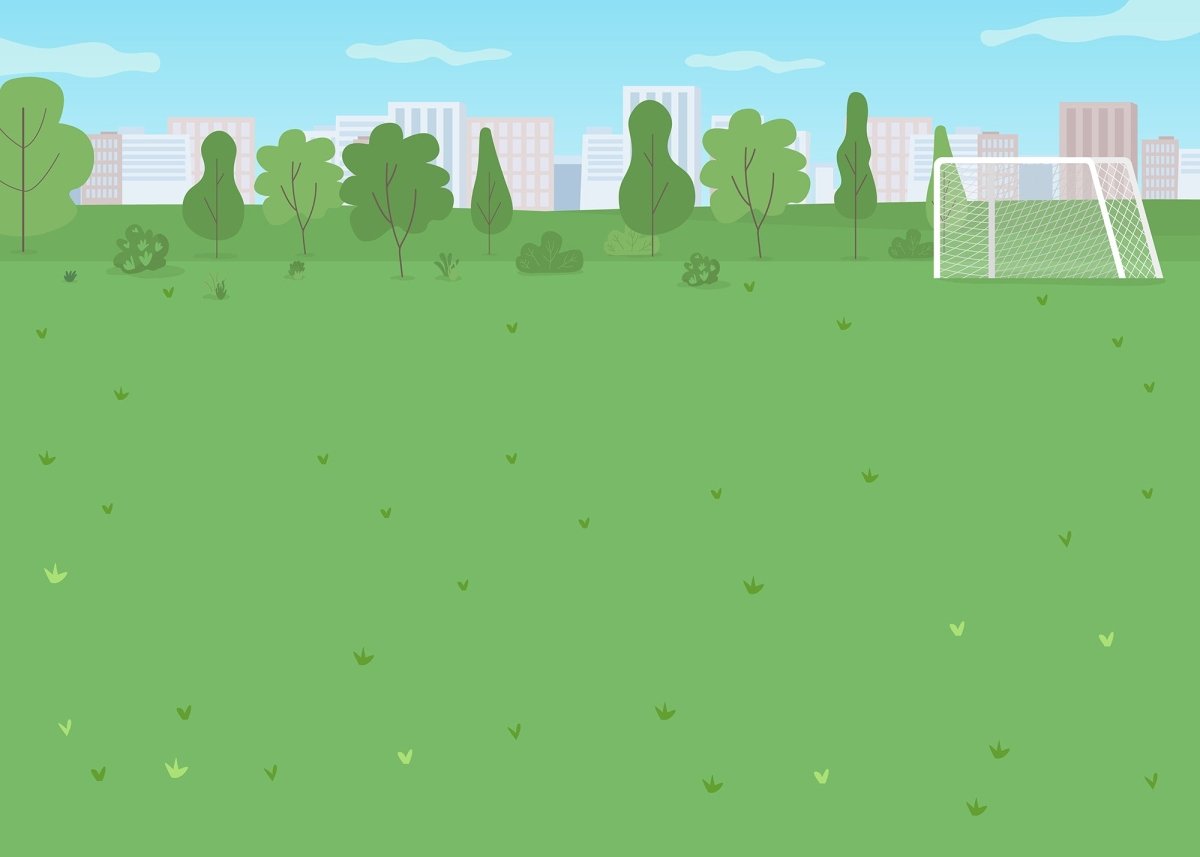 Space for sport flat color vector illustration bundle