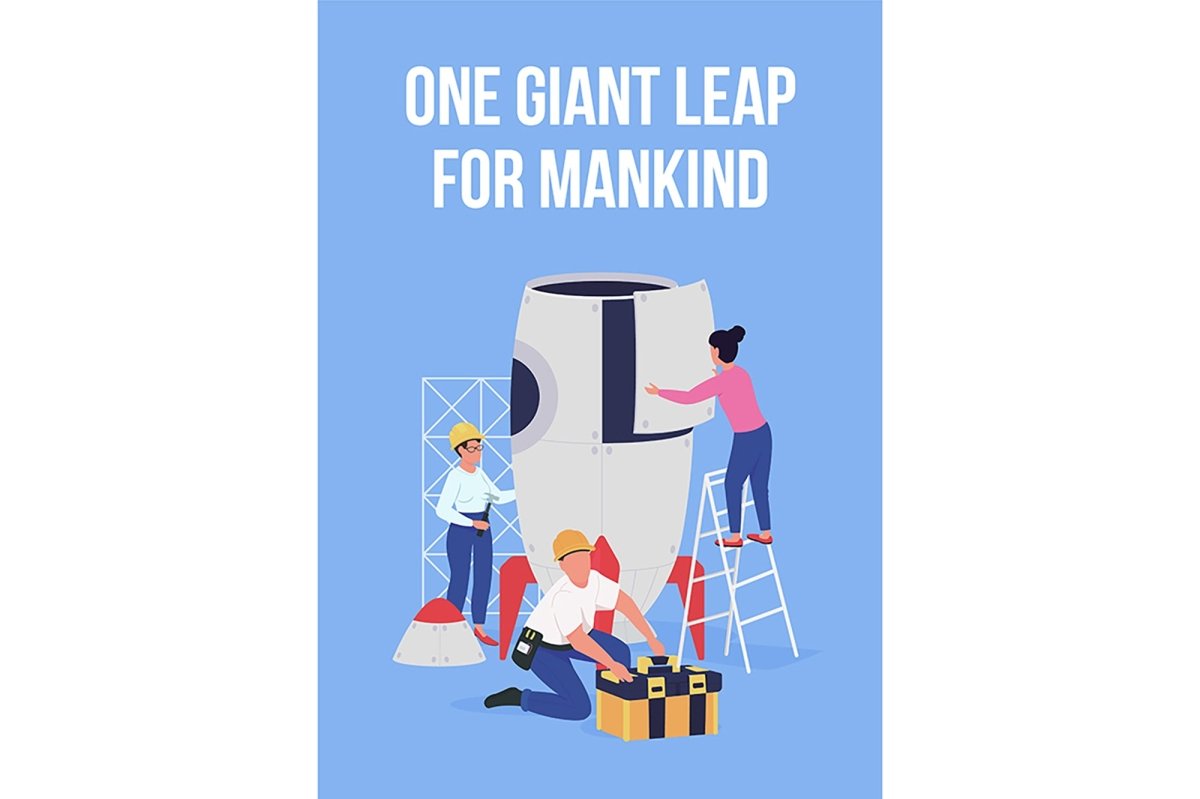 Space poster flat vector templates