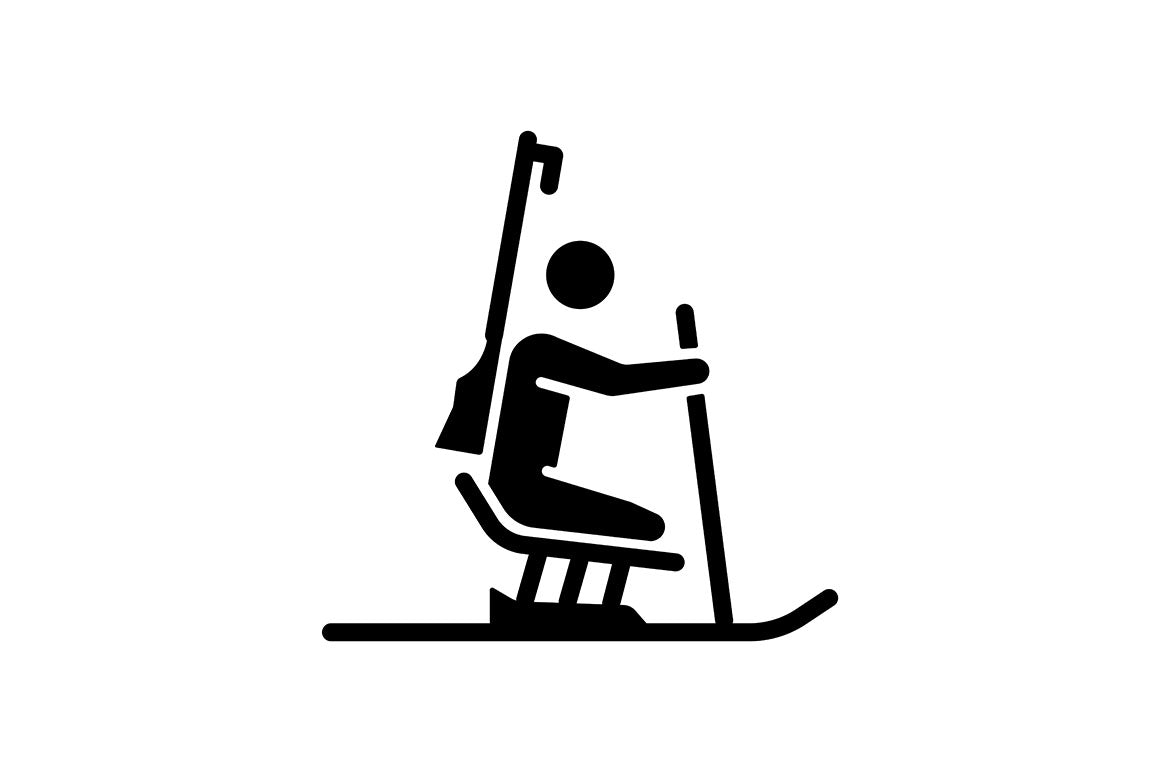 Sport competition black glyph icons set on white space
