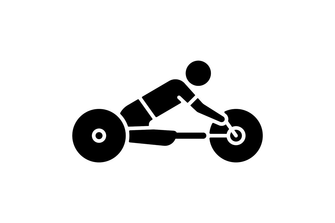 Sport competition black glyph icons set on white space