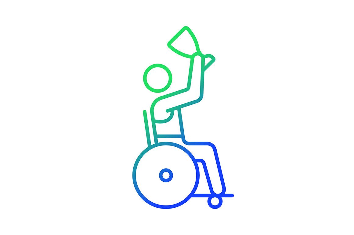 Sport competition gradient icons set for dark and light mode