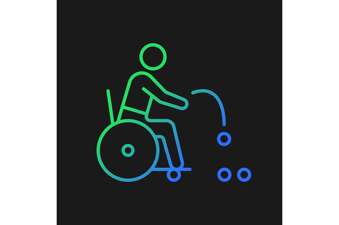Sport competition gradient icons set for dark and light mode