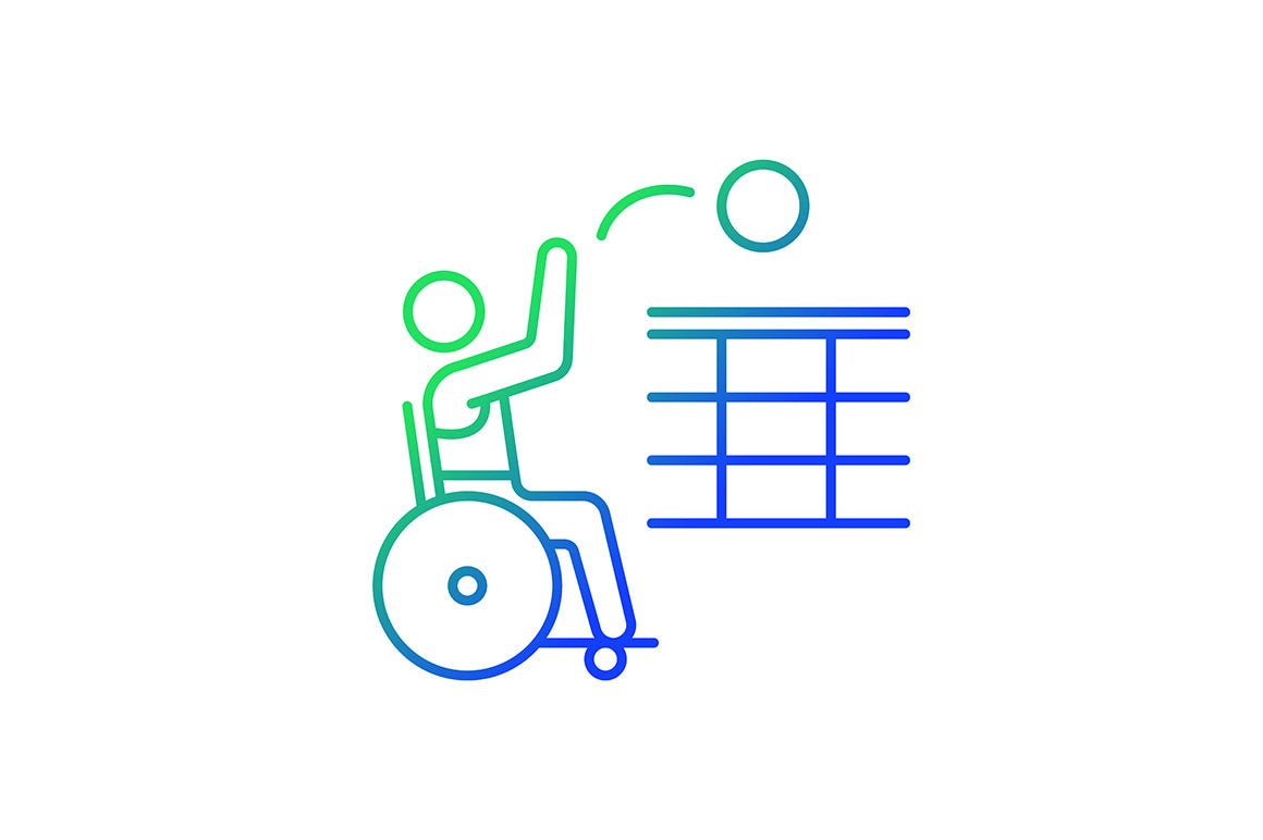 Sport competition gradient icons set for dark and light mode