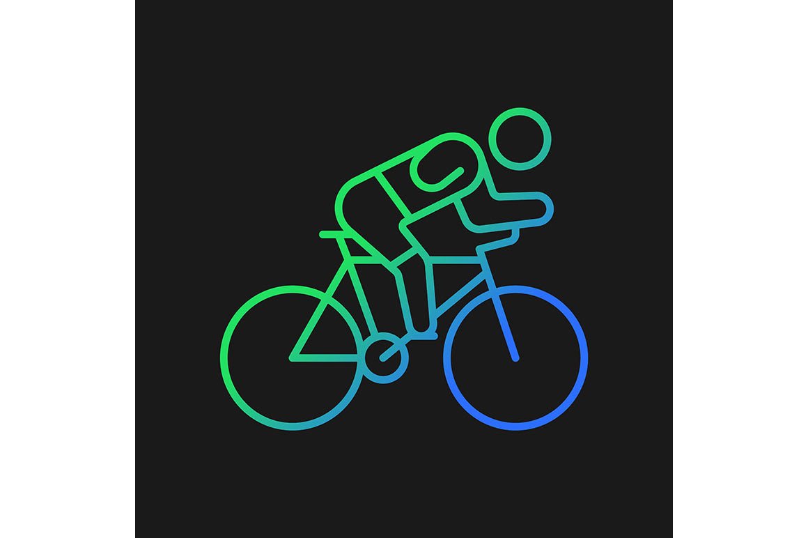 Sport competition gradient icons set for dark and light mode