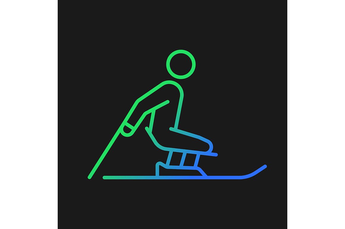 Sport competition gradient icons set for dark and light mode