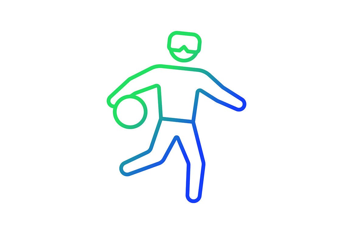 Sport competition gradient icons set for dark and light mode