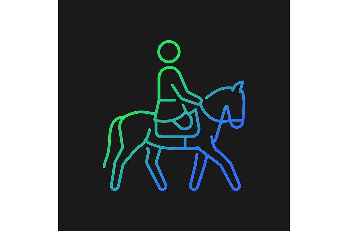 Sport competition gradient icons set for dark and light mode