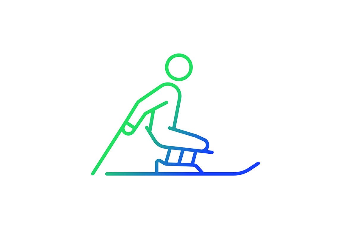 Sport competition gradient icons set for dark and light mode