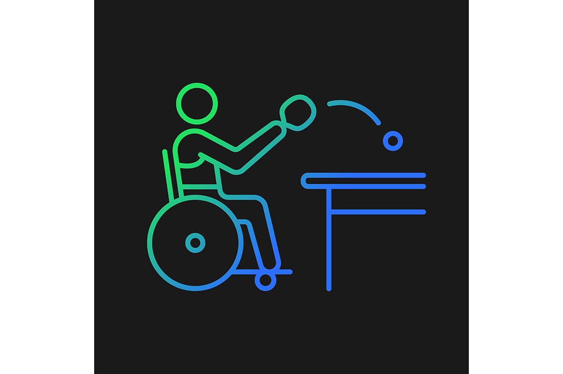 Sport competition gradient icons set for dark and light mode