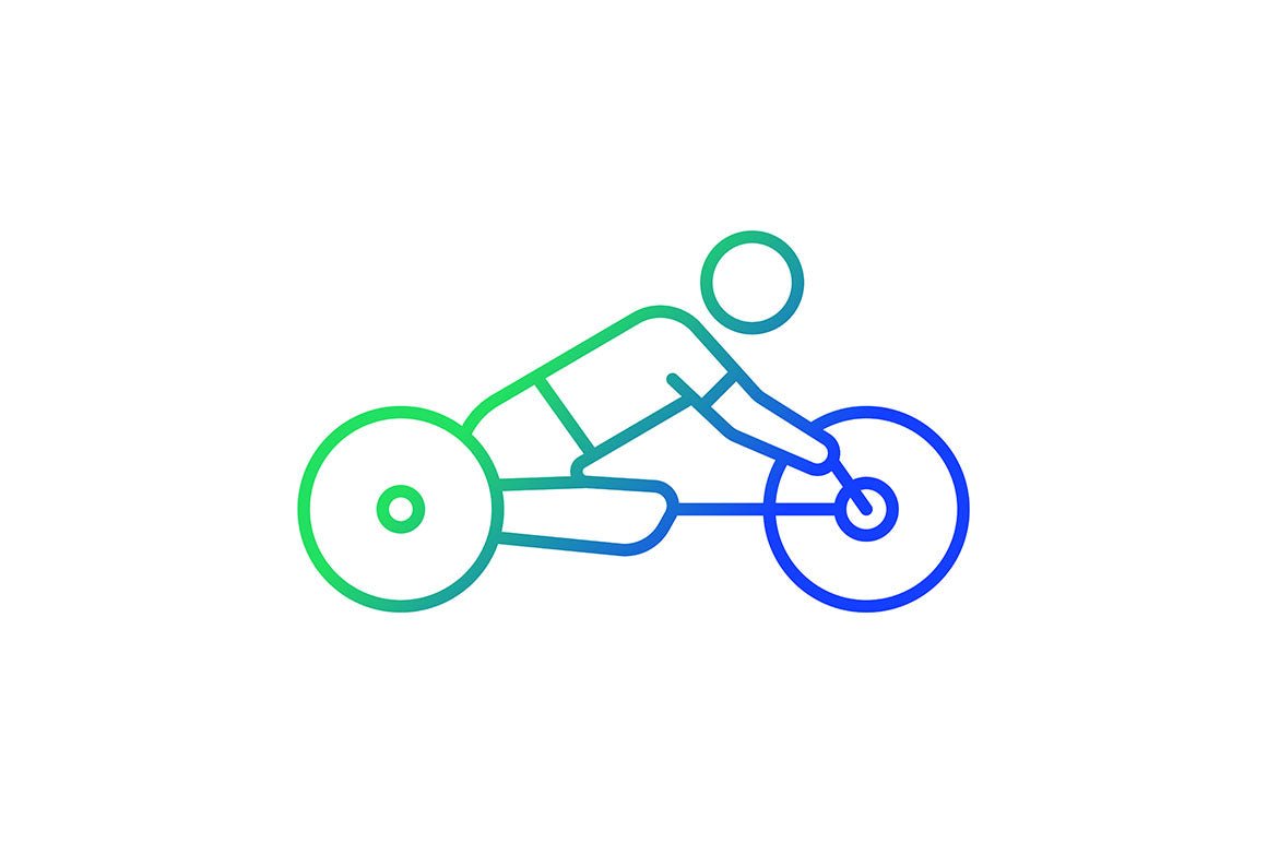 Sport competition gradient icons set for dark and light mode