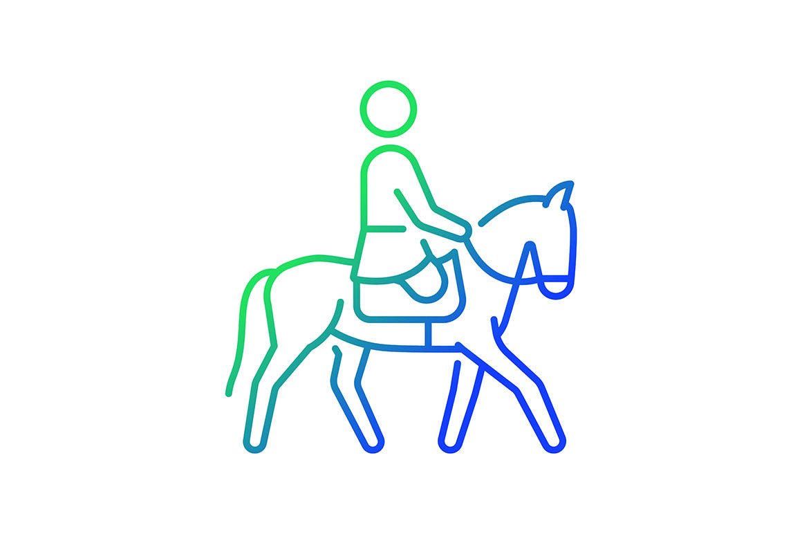 Sport competition gradient icons set for dark and light mode