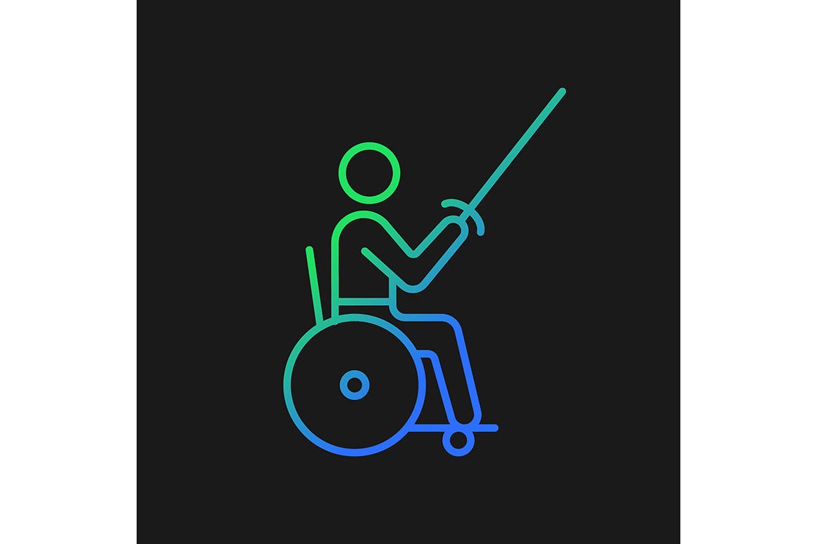 Sport competition gradient icons set for dark and light mode