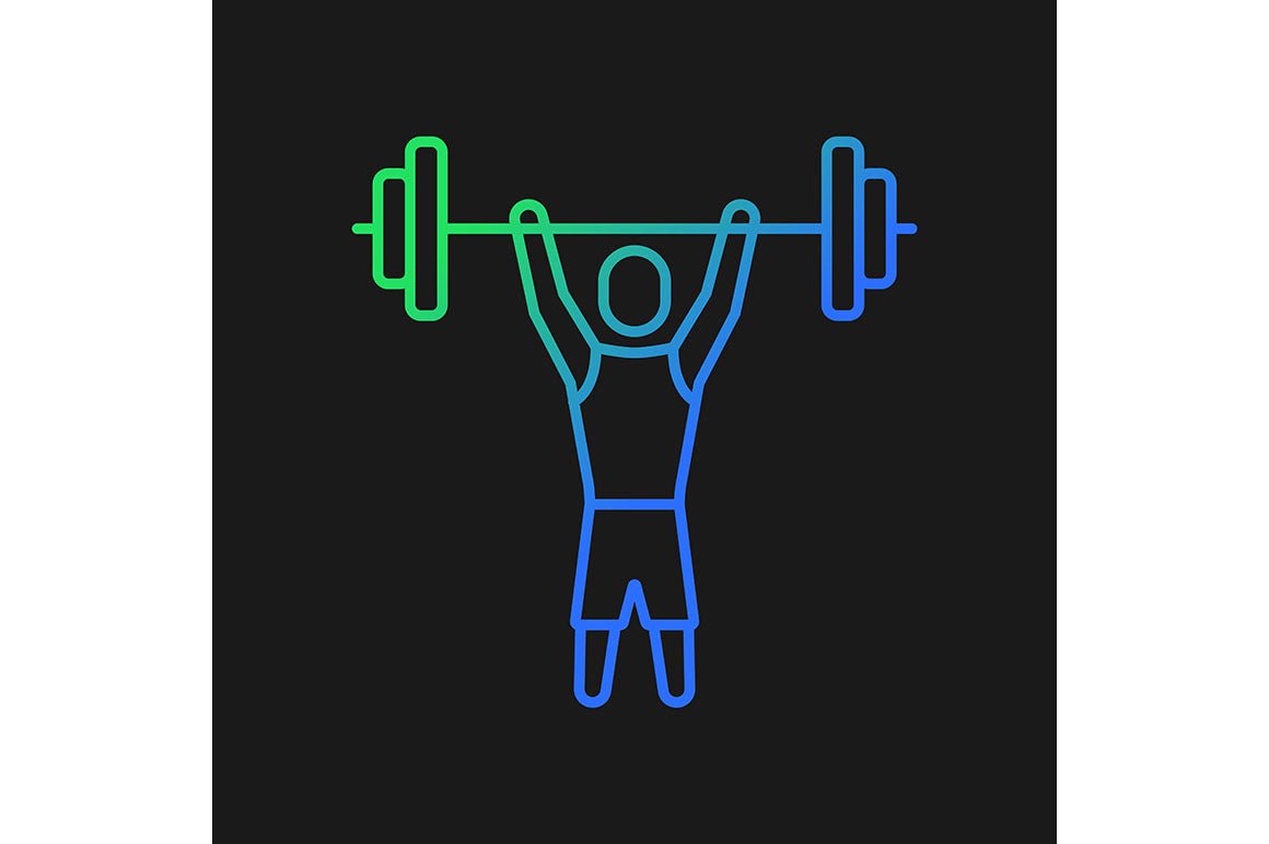 Sport competition gradient icons set for dark and light mode