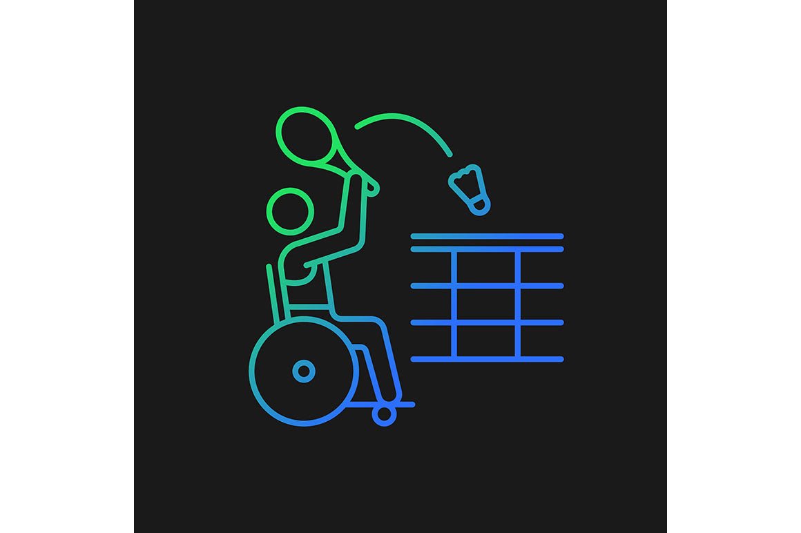 Sport competition gradient icons set for dark and light mode
