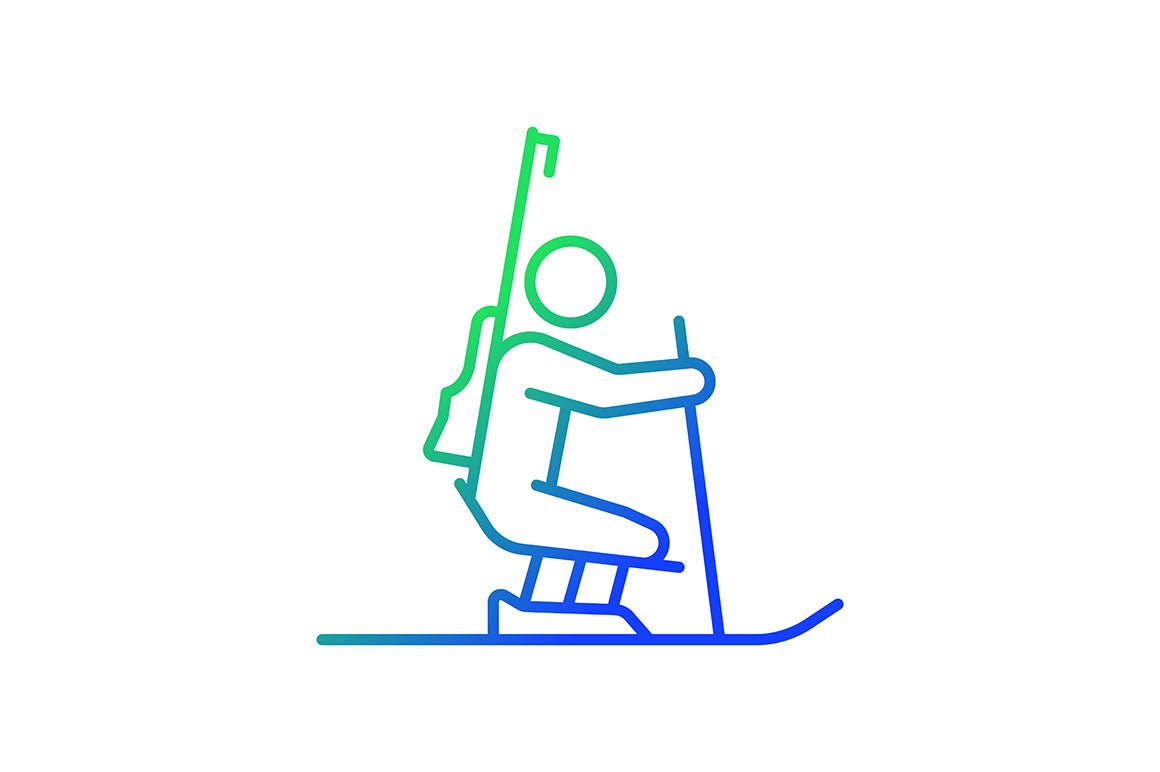 Sport competition gradient icons set for dark and light mode
