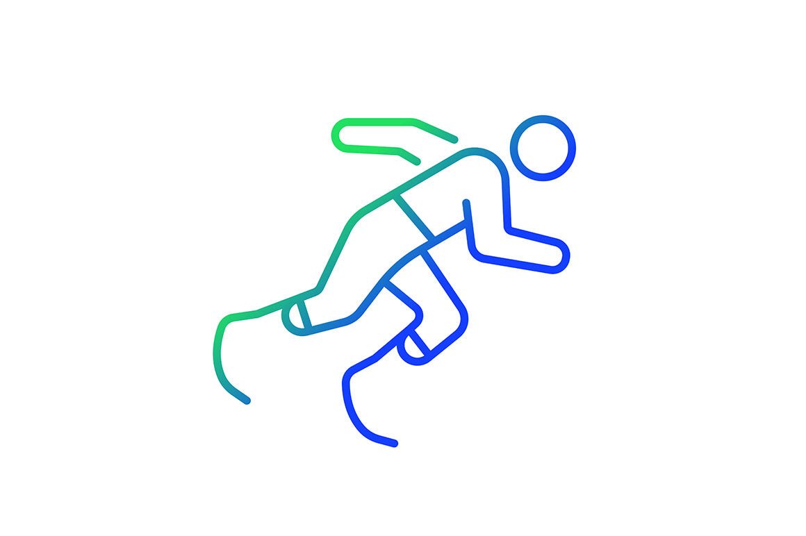 Sport competition gradient icons set for dark and light mode