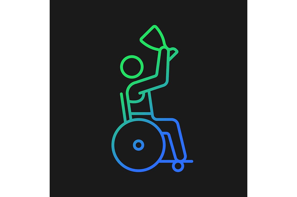 Sport competition gradient icons set for dark and light mode