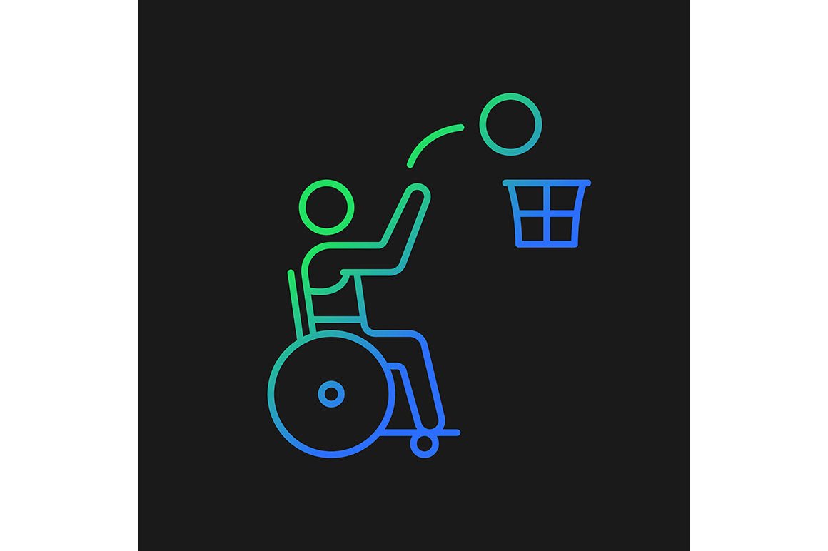 Sport competition gradient icons set for dark and light mode