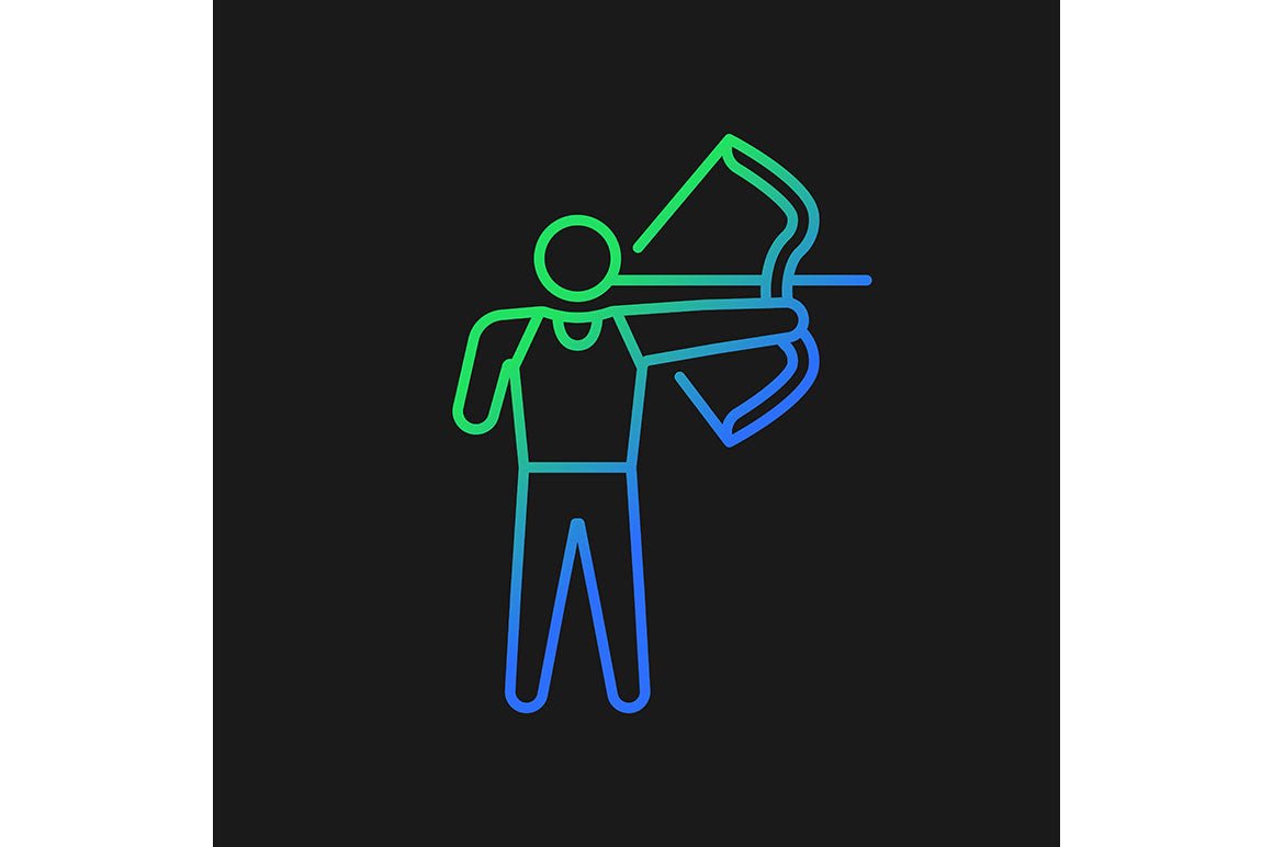 Sport competition gradient icons set for dark and light mode