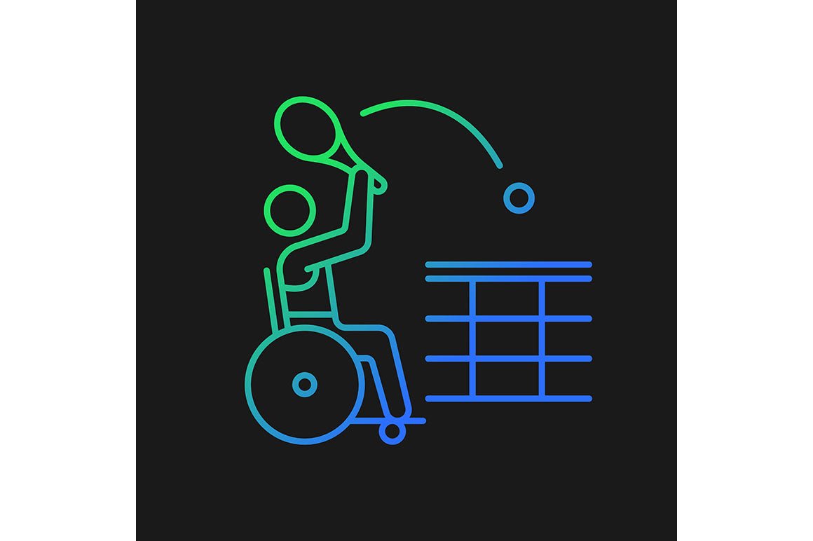 Sport competition gradient icons set for dark and light mode