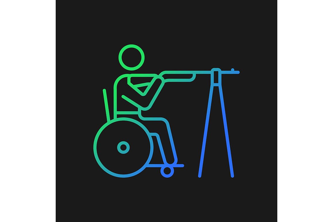 Sport competition gradient icons set for dark and light mode