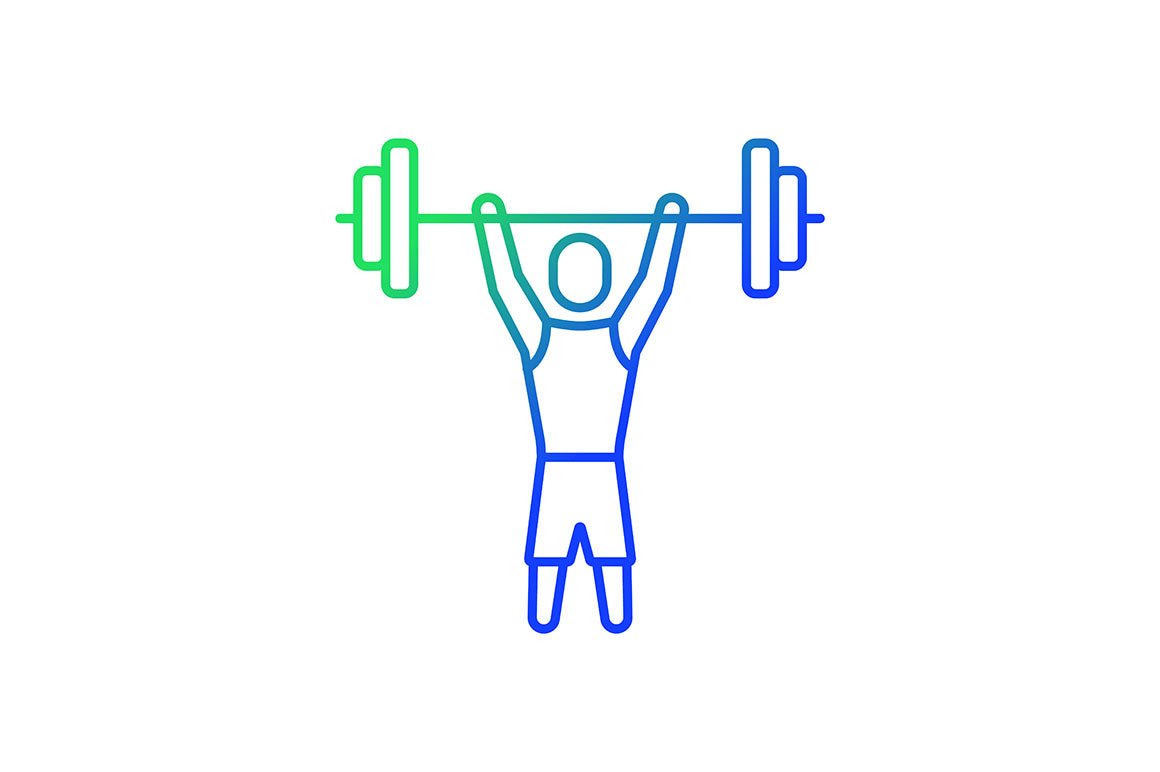 Sport competition gradient icons set for dark and light mode