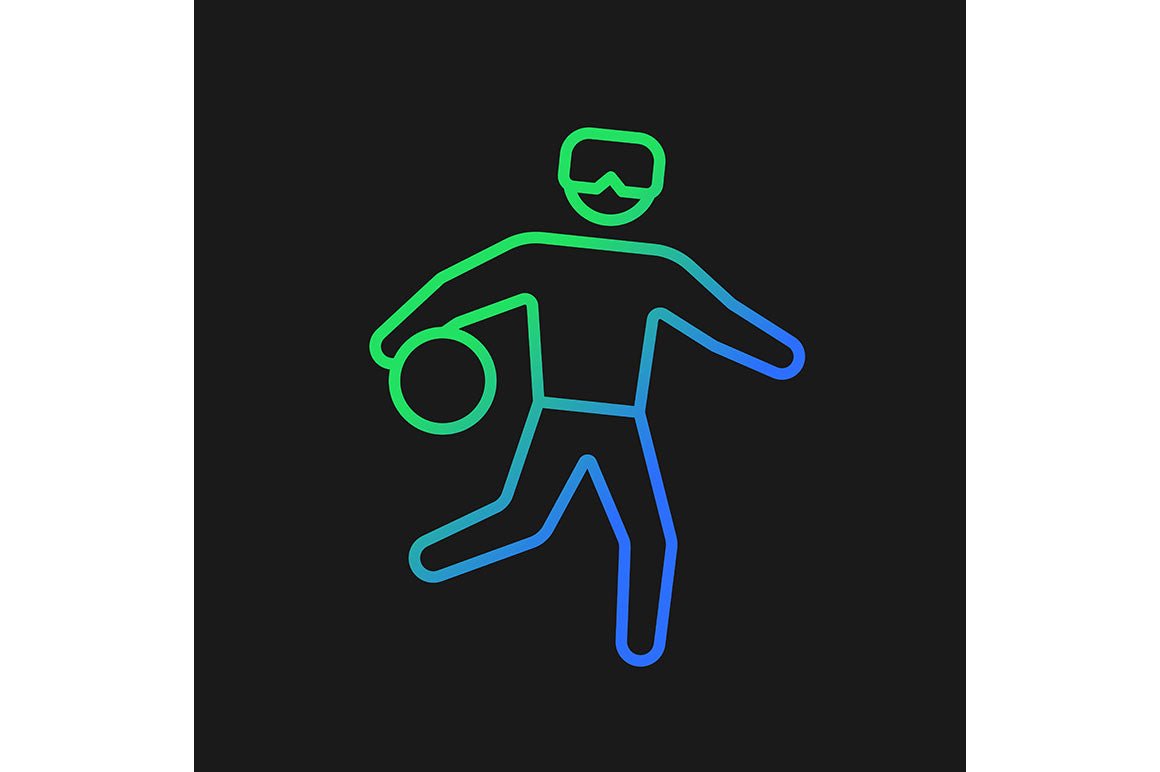 Sport competition gradient icons set for dark and light mode
