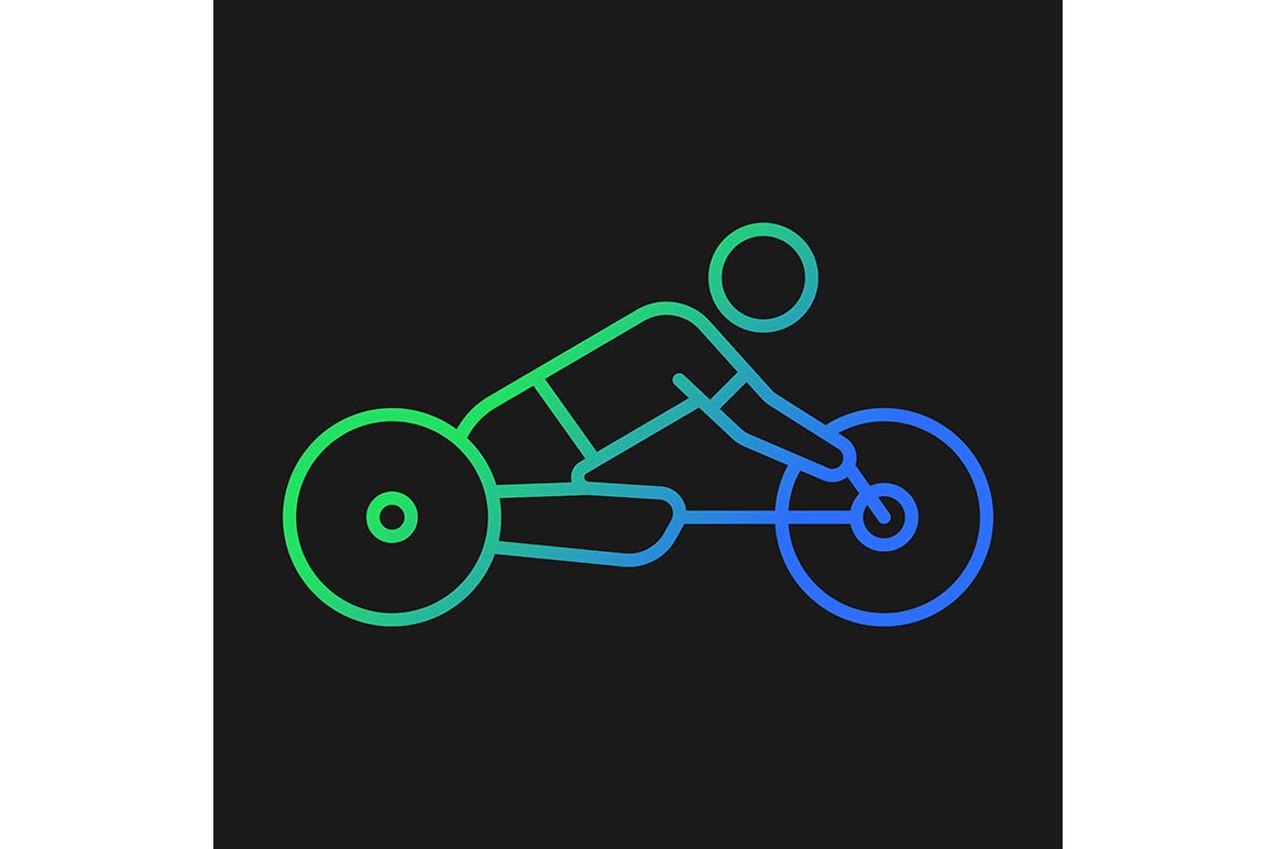 Sport competition gradient icons set for dark and light mode