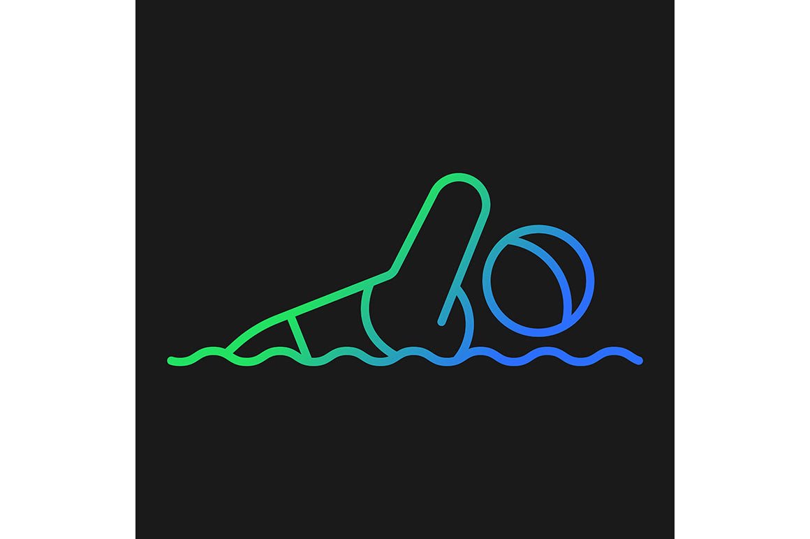 Sport competition gradient icons set for dark and light mode